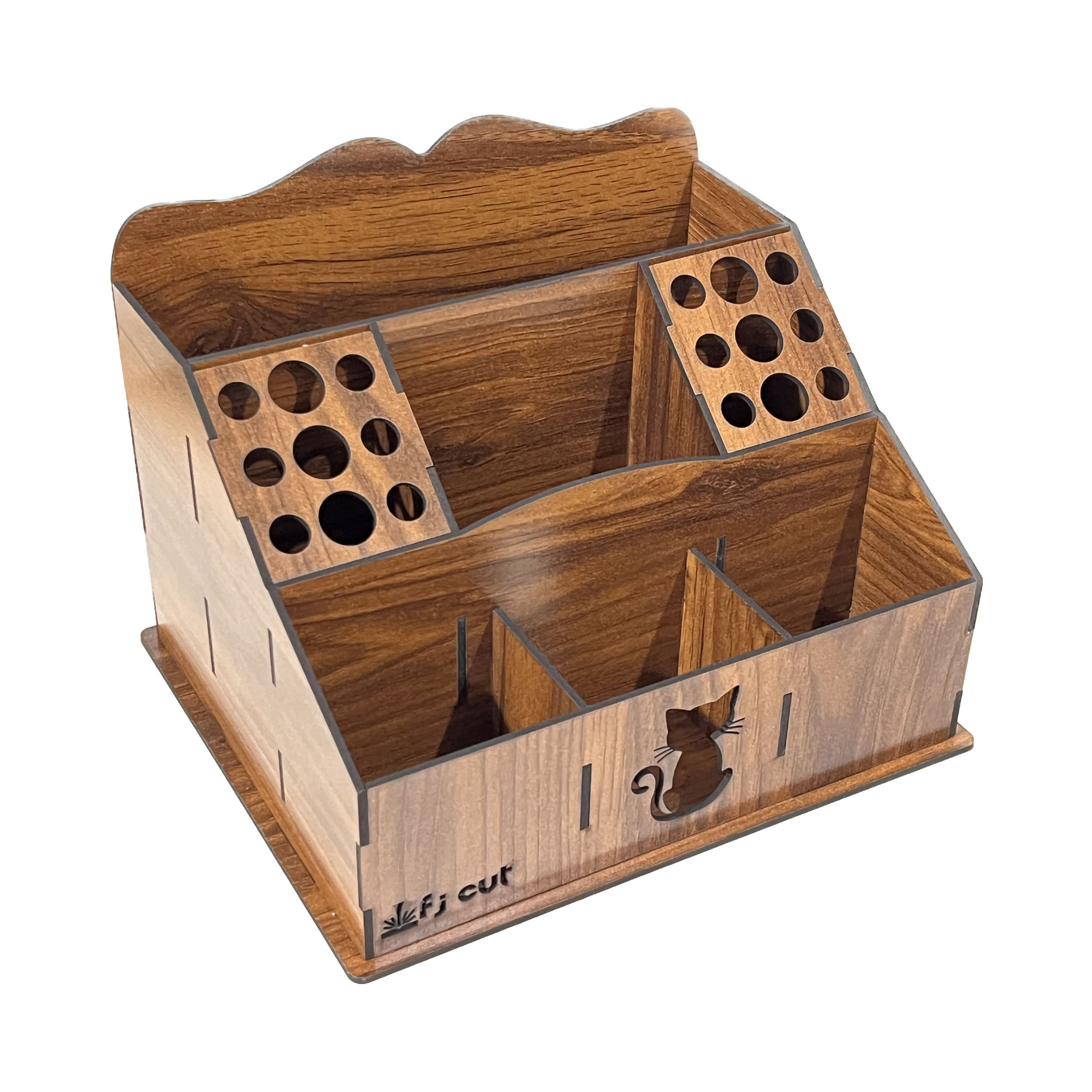 استند لوازم ارایشی چوبی طرح گربه - خرید بی واسطه از تولید کننده