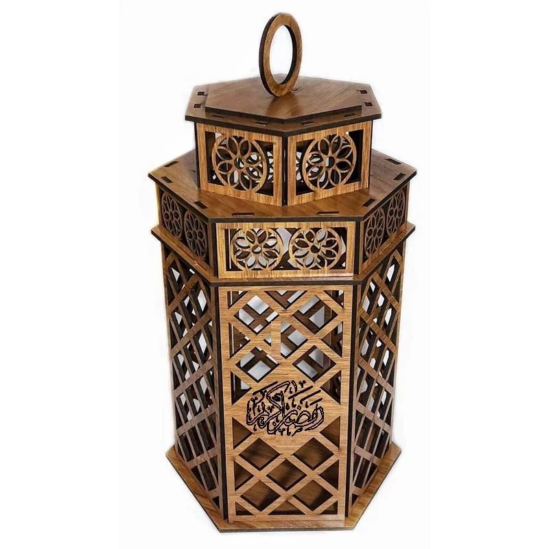 جاشمعی چوبی طرح رمضان کریم مدل فانوس - خرید بی واسطه از تولید کننده