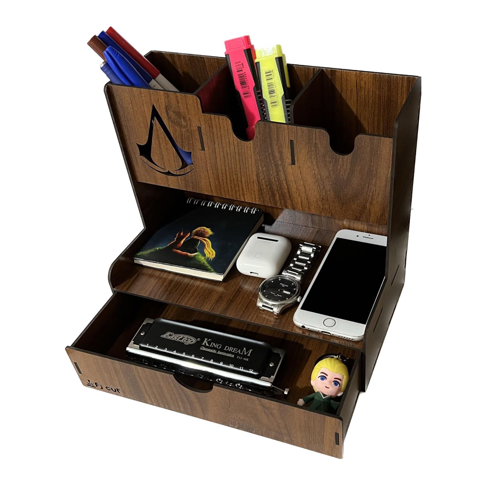 جامدادی چوبی رومیزی طرح Assassin's Creed-اساسینز کرید خرید مستقیم از کارخانه