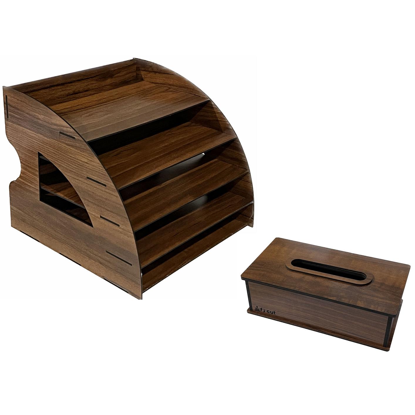 ست کازیه اداری به همراه جای دستمال کاغذی چوبی - خرید بی واسطه از تولید کننده