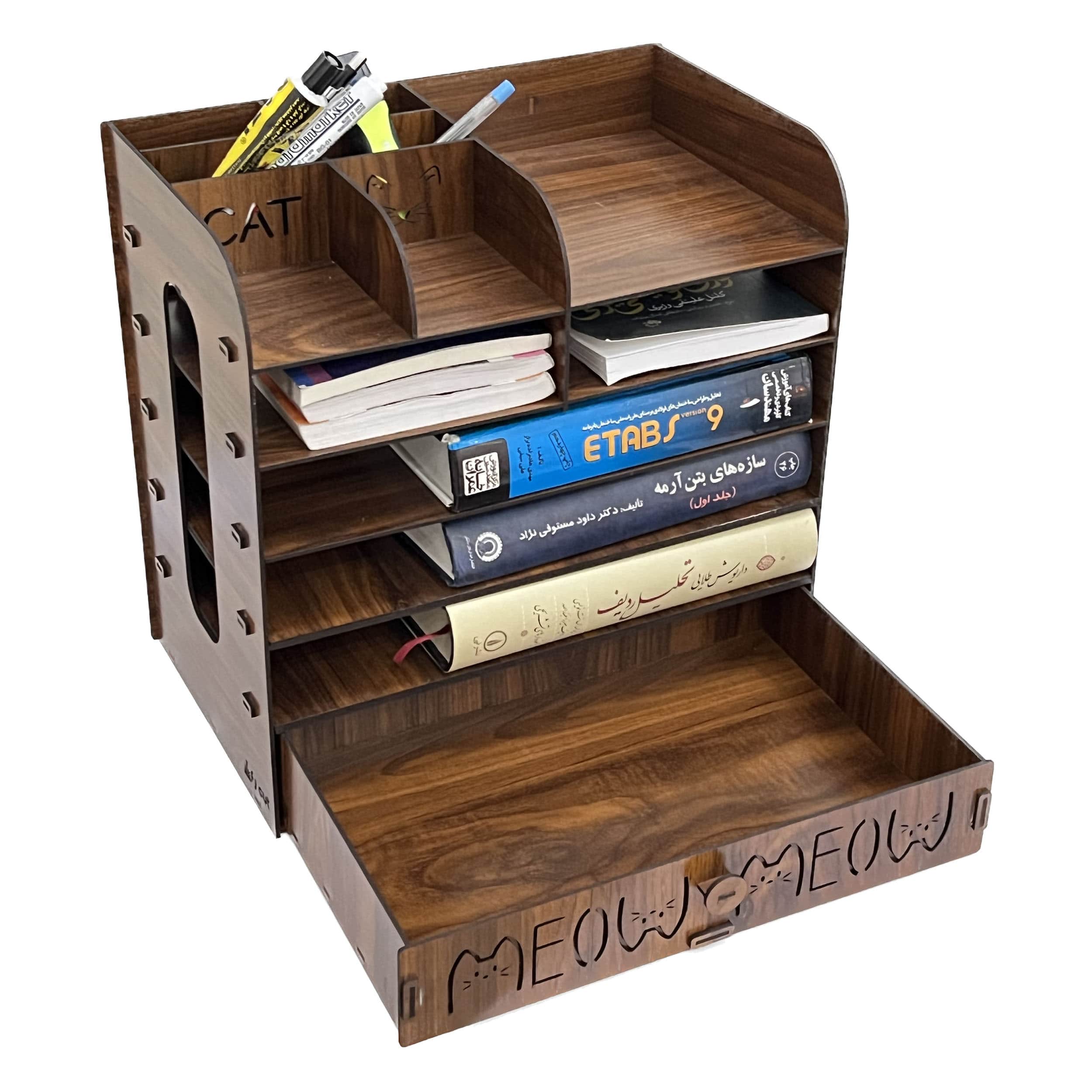 کازیه دانش آموزی مدل کشویی پنج طبقه طرح گربه - خرید بی واسطه از تولید کننده