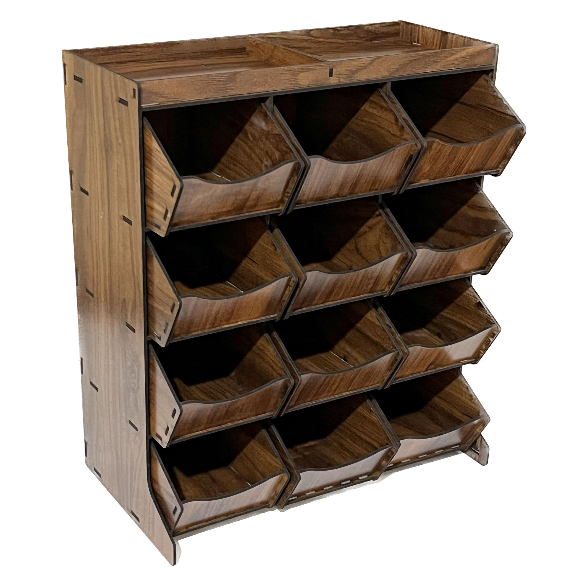 فایل کشویی رومیزی چوبی دارای 12 کشو - خرید بی واسطه از تولید کننده